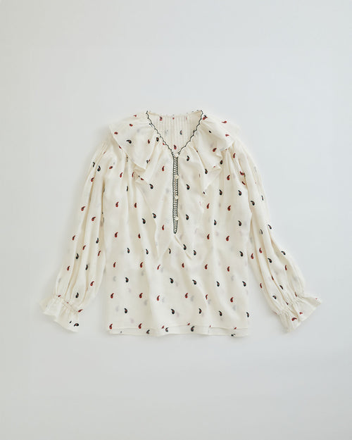 THE SHINZONE  PAISLEY EMBROIDERED BLOUSE ECRU 02