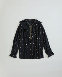 THE SHINZONE PAISLEY EMBROIDERED BLOUSE BLACK 07
