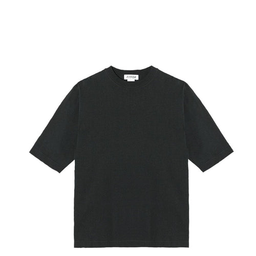 FITFOR/ BASIC MID SLEEVE TEE 202 BLACK