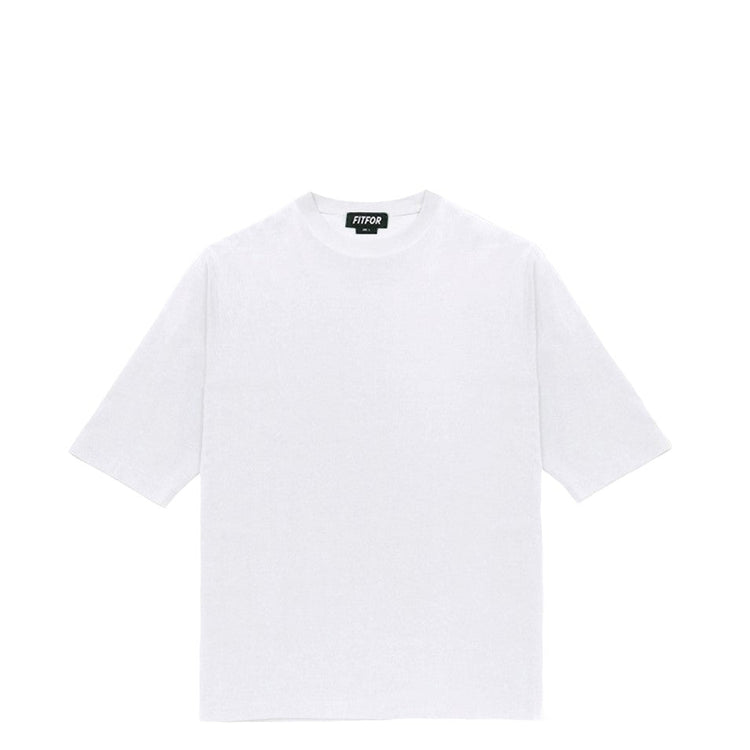 FITFOR/ BASIC MID SLEEVE TEE 202 WHITE