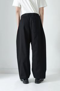 sage NATION  Box Pleat Trouser   Black
