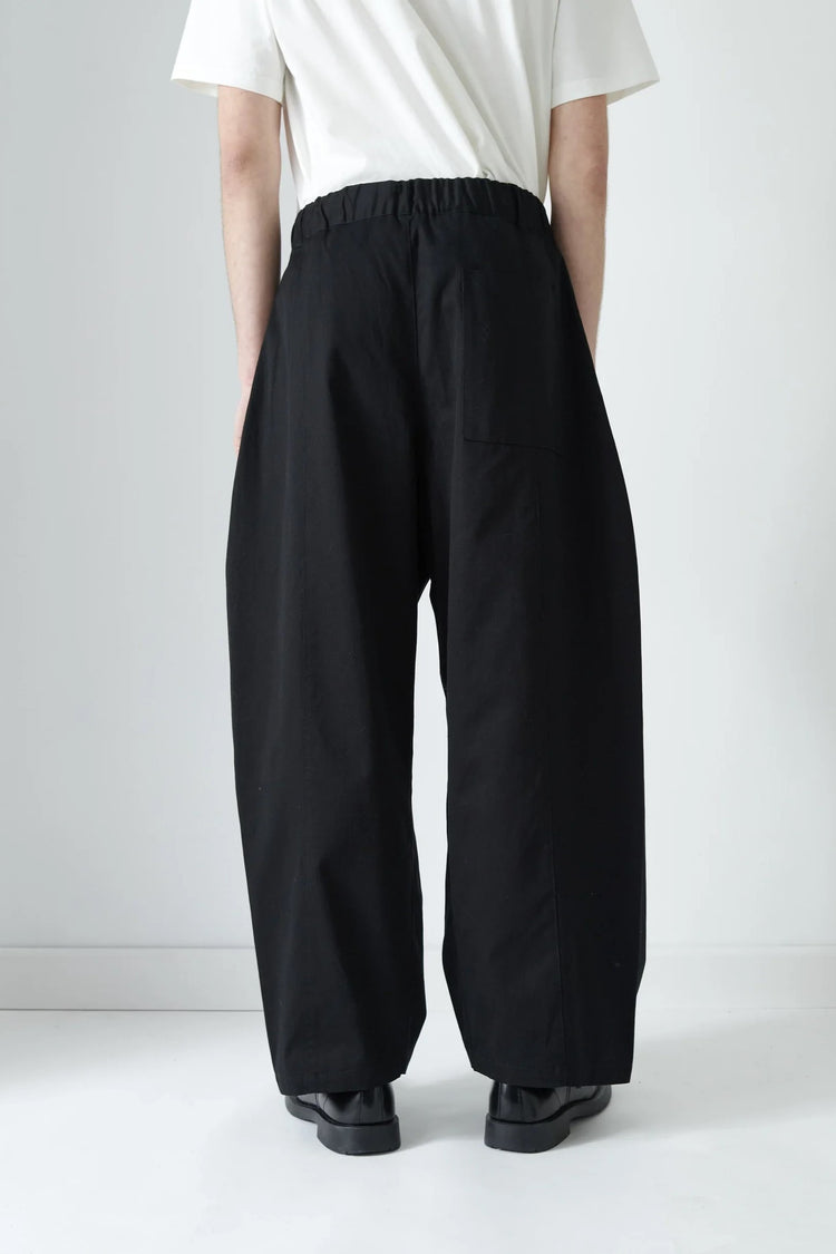 sage NATION  Box Pleat Trouser   Black
