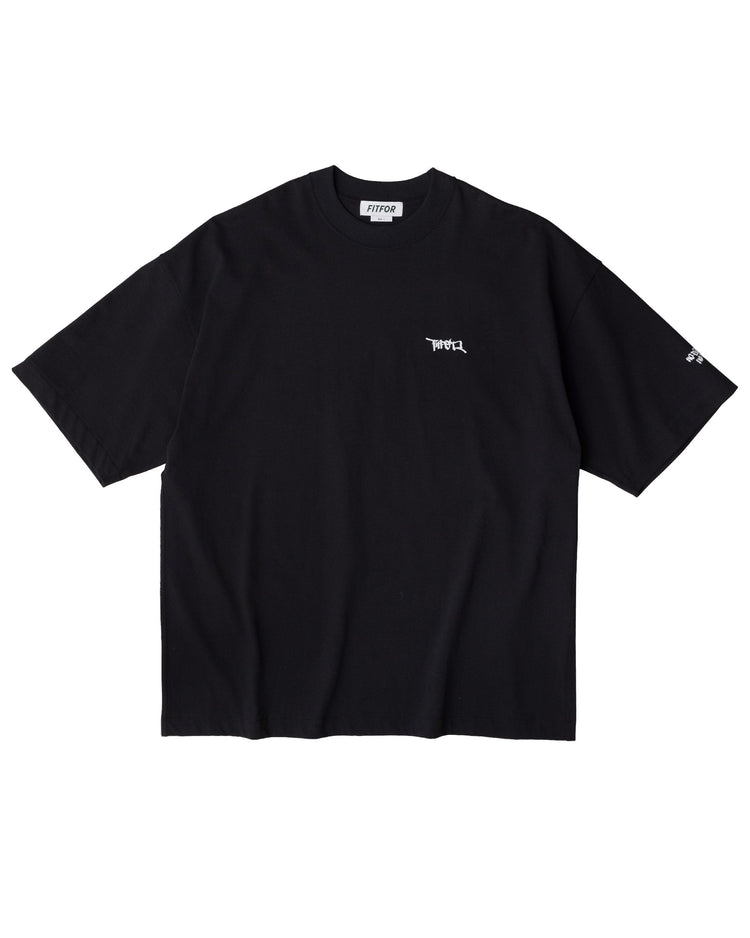 FITFOR/ ARTIST WIDE HALF SLEEVE TEE 205C BLACK