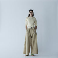 MEYAME / SIDE LINE WIDE PANTS (CHINO) BLACK