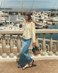 THE SHINZONE ILICA JACQUARD SKIRT 83 BLUE