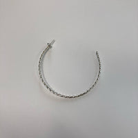 FIRST AMERICAN TRADERS/スターリングシルバー フープピアス ロングツイストライン LB