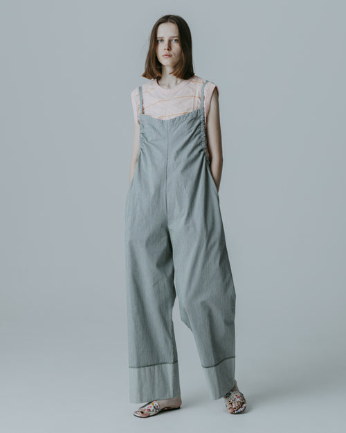 MEYAME TUCKED JACQUARD BORDER SLEEVELESS MEY-2404 PINK