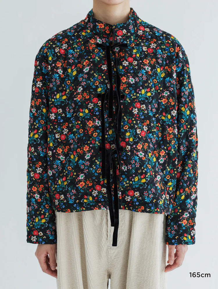 MEYAME FLOWER QUILTED JACKET MEY-2508 BLACK