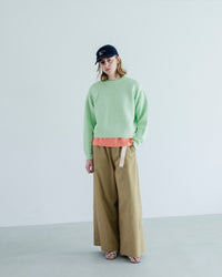 MEYAME SIDE LINE WIDE PANTS BEIGE