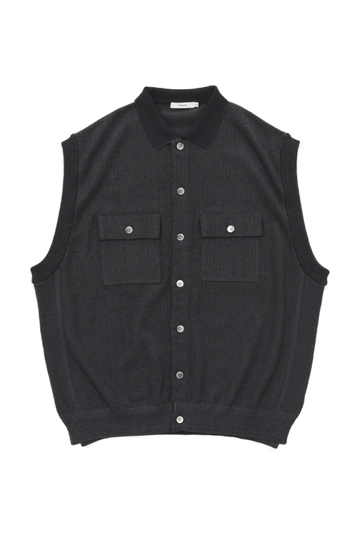 YASHIKI    Haoto Collar Vest（葉音）YSK-26SS-KN08 BLACK