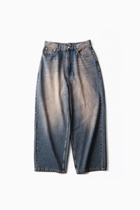 CODA DUST INDIGO ACID WASHED EXTENDED CUT LUFT JEANS