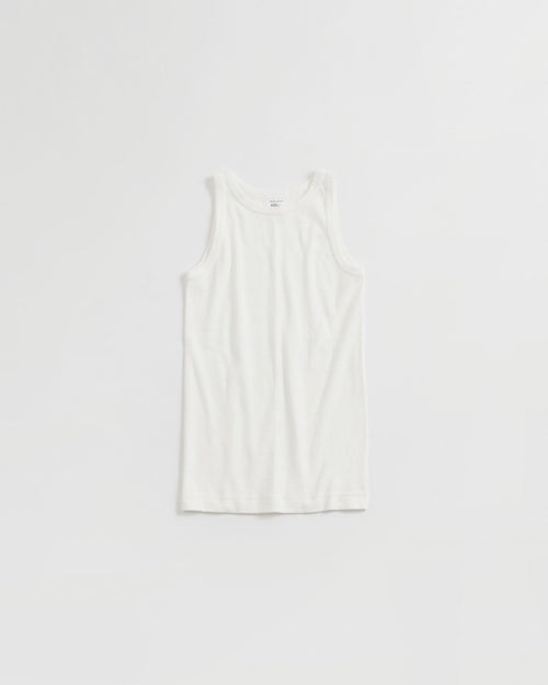 THE SHINZONE / CIRCULAR RIB TANKTOP 01 WHITE
