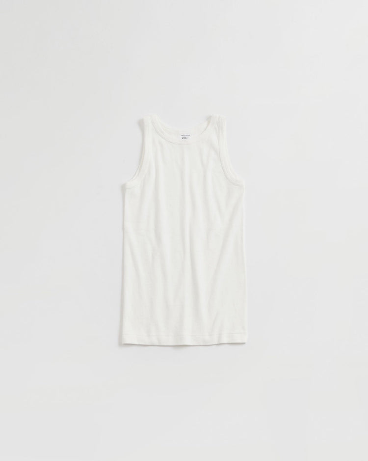 THE SHINZONE / CIRCULAR RIB TANKTOP 01 WHITE