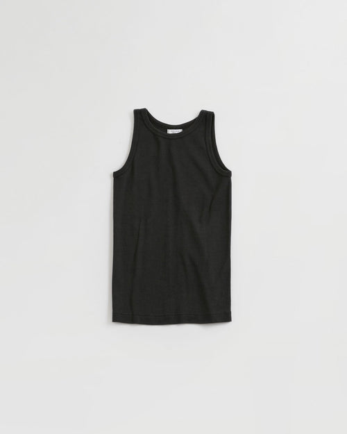 THE SHINZONE / CIRCULAR RIB TANKTOP 07 BLACK