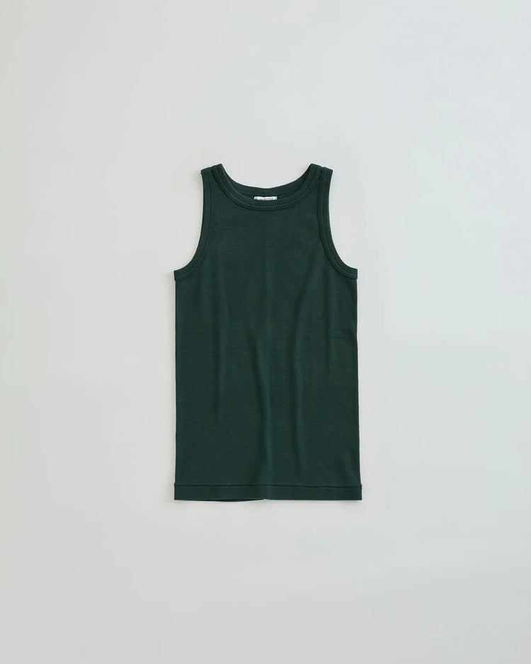 THE SHINZONE  CIRCULAR RIB TANKTOP 76 MOSS GREEN