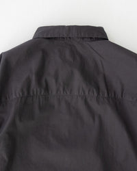 RINEN / 	70/1ツイル 裾ヒモ半袖レギュラーカラーシャツ 04チャコール