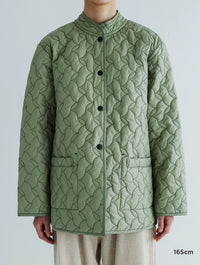 MEYAME REVERSIBLE QUILTED JACKET MEY-2509 OLIVE×BLACK