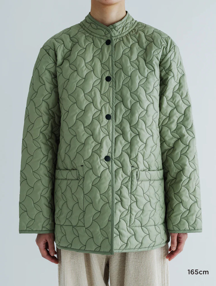 MEYAME REVERSIBLE QUILTED JACKET MEY-2509 OLIVE×BLACK