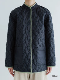 MEYAME REVERSIBLE QUILTED JACKET MEY-2509 OLIVE×BLACK