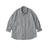 PORTER CLASSIC ROLL UP HEATHER GINGHAM CHECK SHIRT (GIZA 120/2)