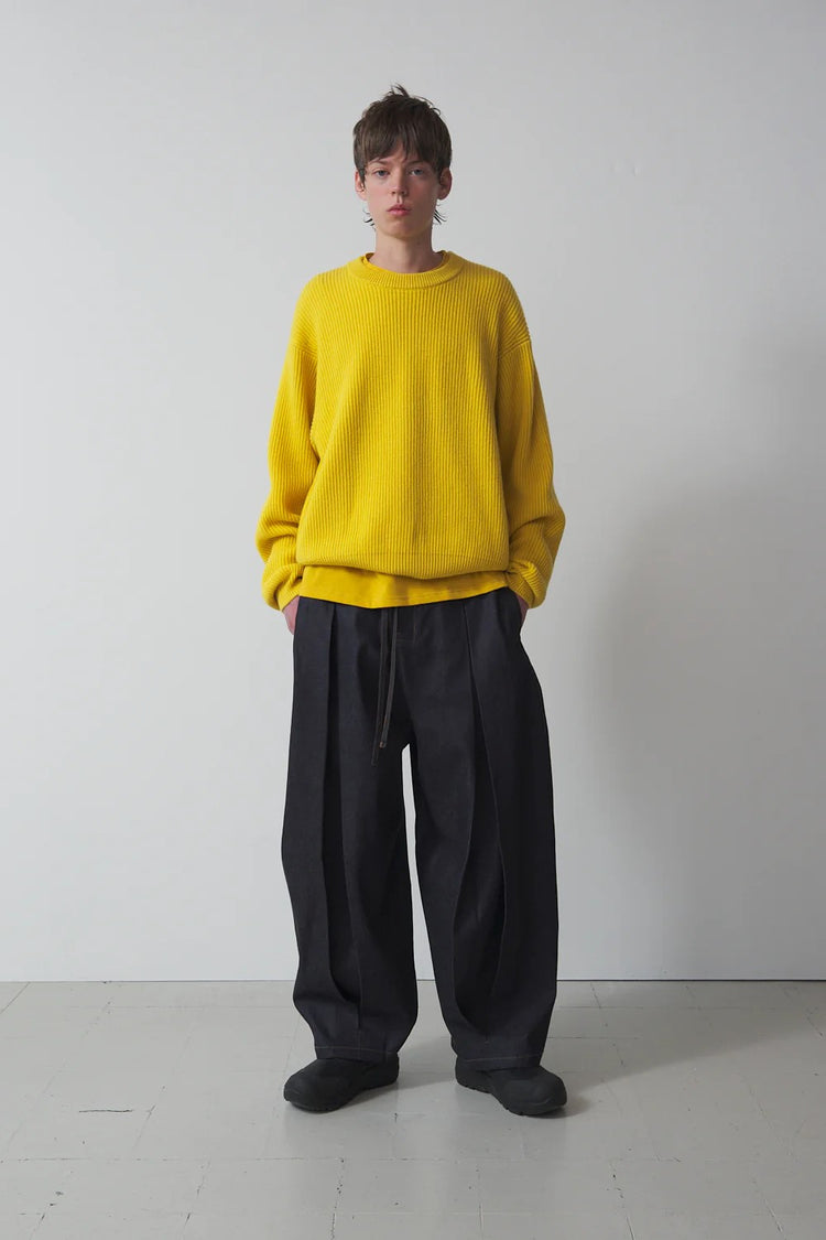 sage NATION BOX PLEAT TROUSER DENIM RAW DENIM