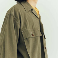 ARMY TWILL / Vintage Gabardine Shirt JK BEIGE