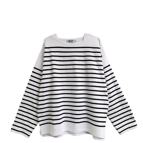 MONT KEMMEL/  パネルボーダー長袖バスクTシャツ