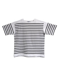 MONT KEMMEL/  パネルボーダー半袖バスクTシャツ