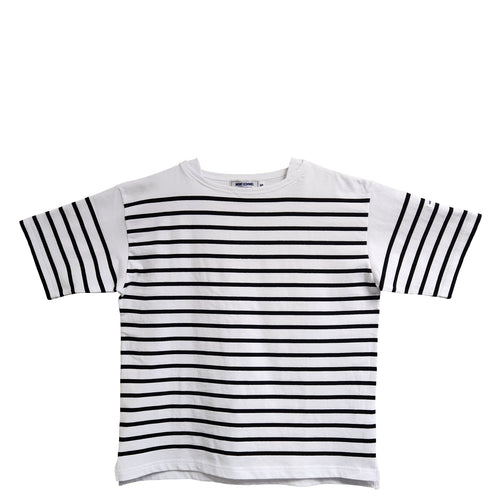 MONT KEMMEL/  パネルボーダー半袖バスクTシャツ