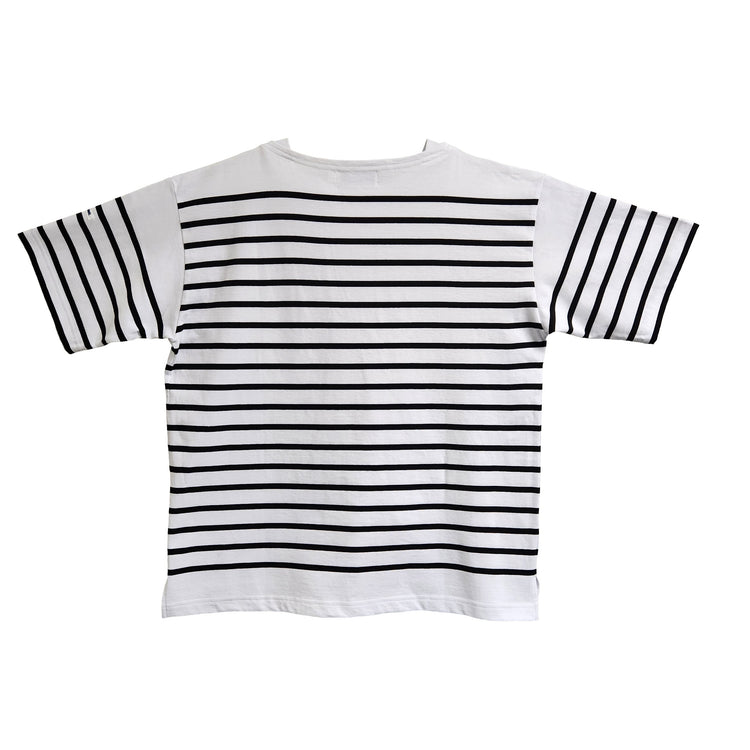 MONT KEMMEL/  パネルボーダー半袖バスクTシャツ