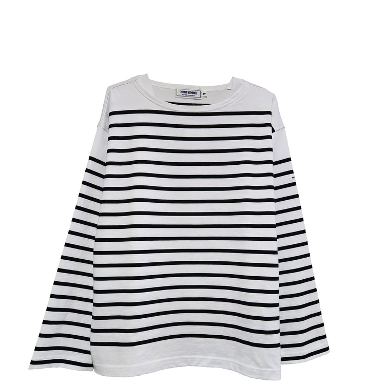 MONT KEMMEL/  パネルボーダーロングスリーブバスクTシャツ