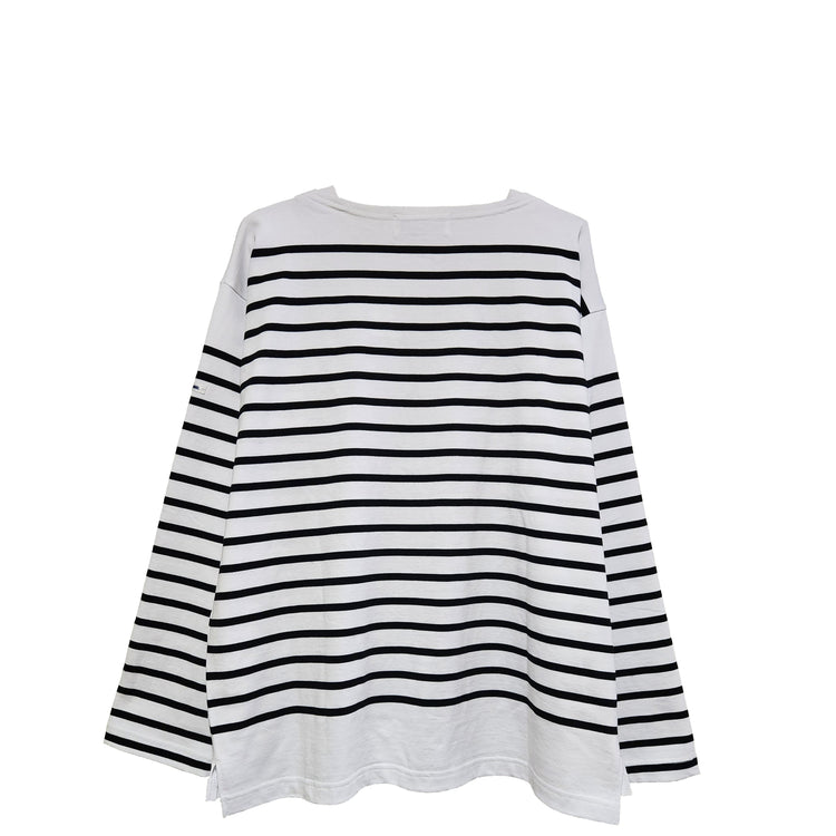 MONT KEMMEL/  パネルボーダーロングスリーブバスクTシャツ