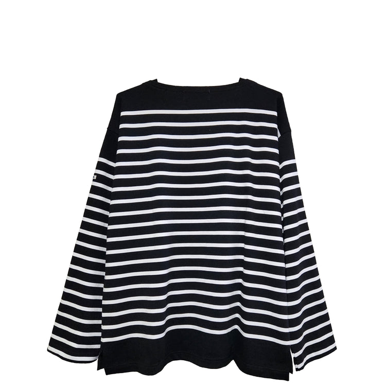 MONT KEMMEL/  パネルボーダーロングスリーブバスクTシャツ