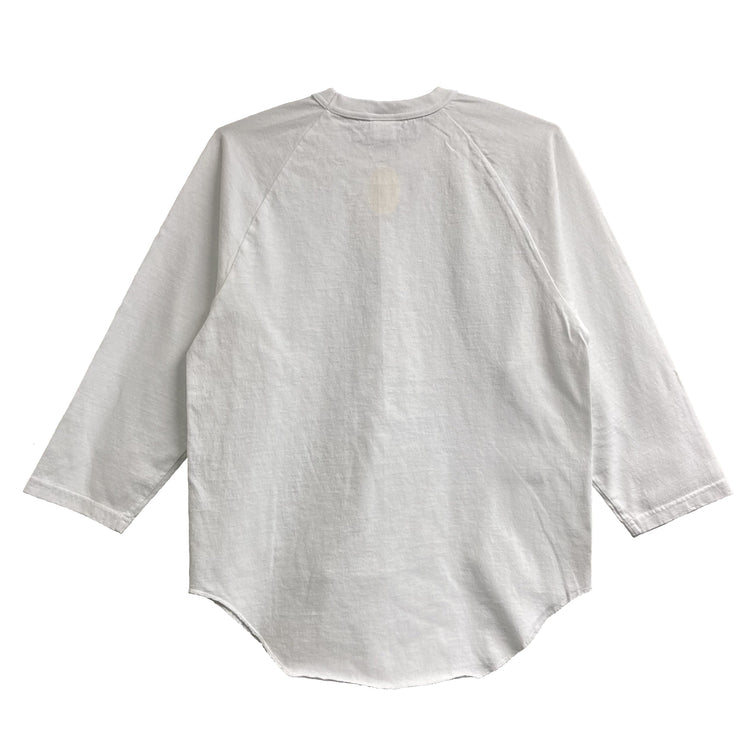 WALLA WALLA SPORT　3/4 BASEBALL TEE SOLID WHITE