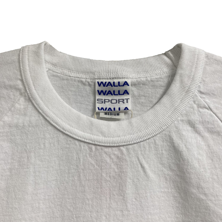 WALLA WALLA SPORT　3/4 BASEBALL TEE SOLID WHITE