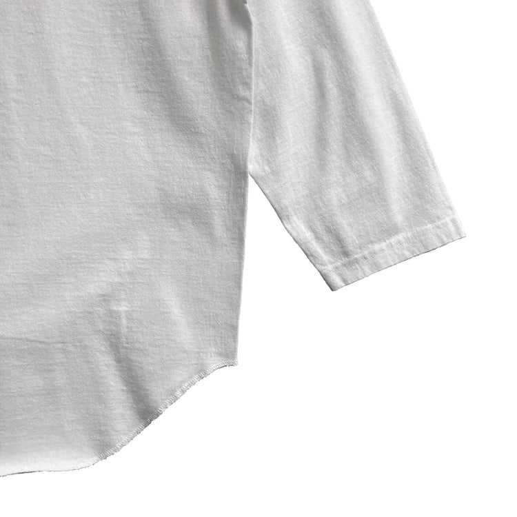 WALLA WALLA SPORT　3/4 BASEBALL TEE SOLID WHITE