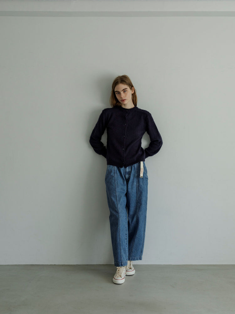 MEYAME DENIM WIDE TUCK PANTS MEY-2516 BLUE