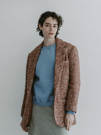 MEYAME SWITCHING PATTERN SWEAT (BRUSHED LINING) SKY