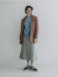 MEYAME SWITCHING PATTERN SWEAT (BRUSHED LINING) SKY