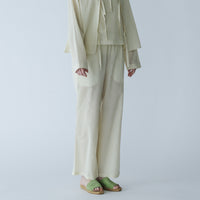MEYAME / LIGHT COTTON STRIPE PANTS YELLOW