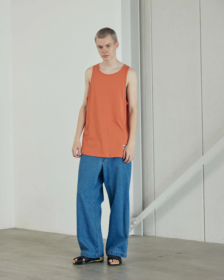 ARMY TWILL / LIGHT HONEYCOMB TANK TOP WHITE