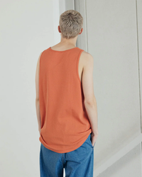 ARMY TWILL / LIGHT HONEYCOMB TANK TOP WHITE