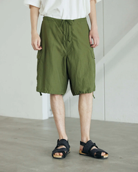 ARMY TWILL / NYLON OX CARGO SHORT BLACK