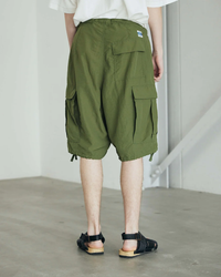 ARMY TWILL / NYLON OX CARGO SHORT BLACK