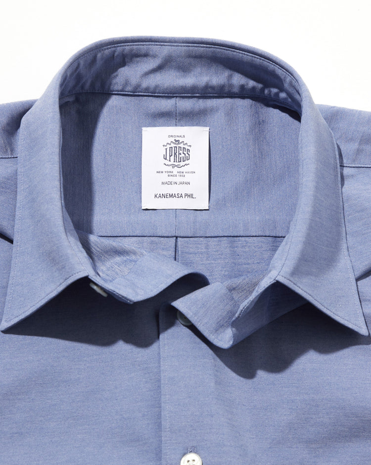 J.PRESS ORIGINALS KANEMASA 46G Jersey Pin Oxford Regular Collar Shirt Japan Made