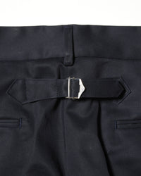 J.PRESS ORIGINALS SHIOTA Slight Twist Chino Piped Stem 1 tuck Japan Made NAVY