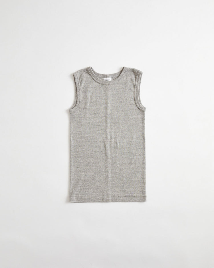 THE SHINZONE  CIRCULAR RIB SLEEVELESS 06 GRAY
