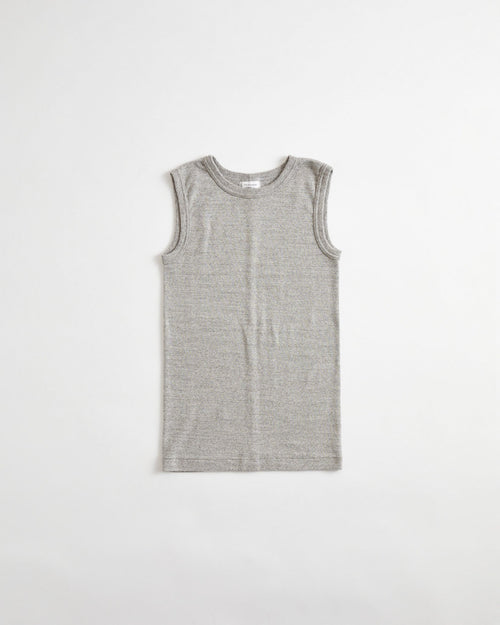 THE SHINZONE CIRCULAR RIB SLEEVELESS 06 GRAY
