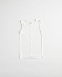 THE SHINZONE / CIRCULAR RIB SLEEVELESS 01 WHITE