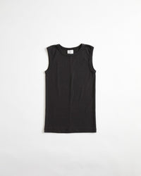 THE SHINZONE  CIRCULAR RIB SLEEVELESS 07 BLACK